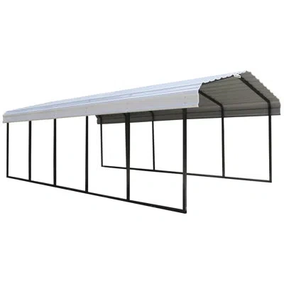 Arrow Galvanized Steel Carport In Eggshell