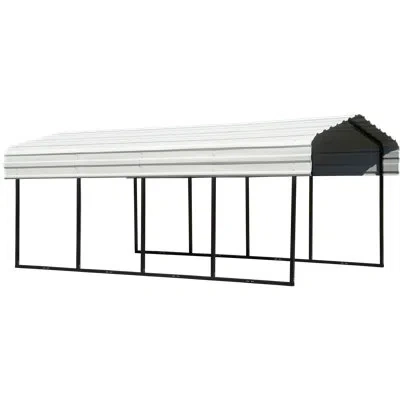 Arrow Galvanized Steel Carport In Eggshell