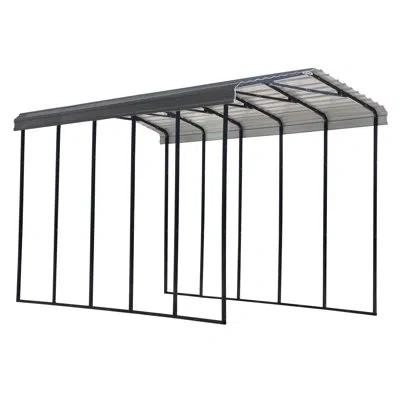 Arrow Galvanized Steel Rv Carport, 14x24x14 In Charcoal