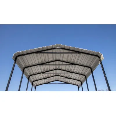 Arrow Galvanized Steel Rv Carport, 14x33x14 In Charcoal