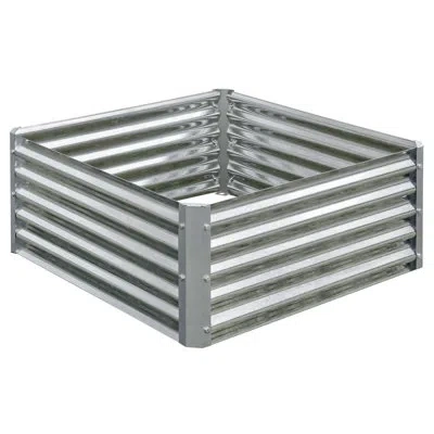 Arrow Growit Raised Bed Garden 36x36x17 In Silver