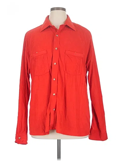 Pre-owned Arrow Long Sleeve Button Down Shirt In Red