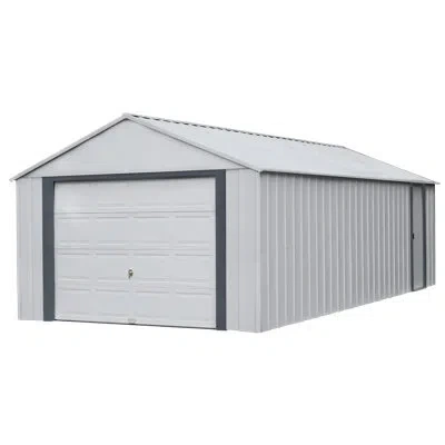 Arrow Murryhill 12 X 24 Garage, Steel Storage Building In Gray