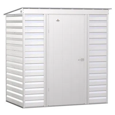 Arrow Select Steel Storage Shed Steel Storage Shed, 6x4 In Flute Gray