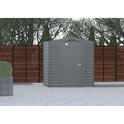 Arrow Select Steel Storage Shed Steel Storage Shed, 6x5 In Charcoal