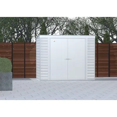 Arrow Select Steel Storage Shed Steel Storage Shed, 8x4 In Flute Gray
