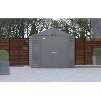 Arrow Select Steel Storage Shed Steel Storage Shed, 8x6 In Charcoal