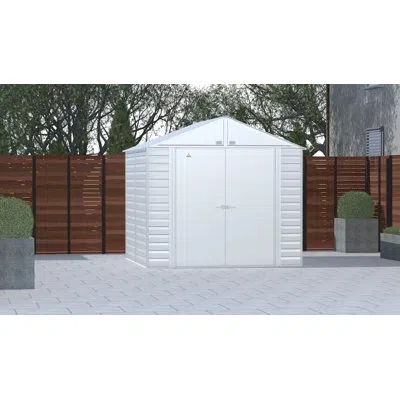 Arrow Select Steel Storage Shed Steel Storage Shed, 8x8 In Flute Gray