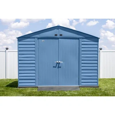 Arrow Select Steel Storage Shed Steel Storage Shed In Blue,gray