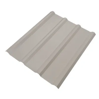 Arrow Set Of 5  Galvanized Corrugated Steel Panels For Diy Roof Or Wall Projects In Eggshell