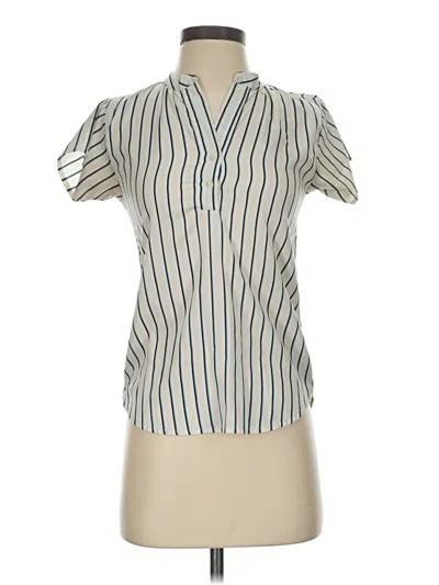 Pre-owned Arrow Short Sleeve Blouse In Ivory