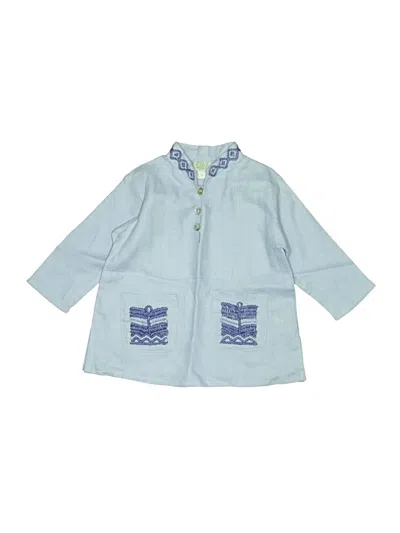 Pre-owned Arroz Con Leche Kids' Long Sleeve Button Down Shirt In Blue