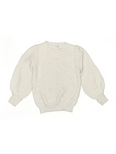 Pre-owned Arshiner Kids' Pullover Sweater In White