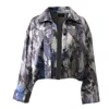 Arshys Women's Blue  Leonardo Silk Jacket In Multi