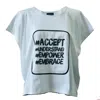 Arshys Women's White  Square Tee In Red