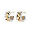 Arsn The Label Women's Gold / Silver Timepiece Link Hoops In Multi