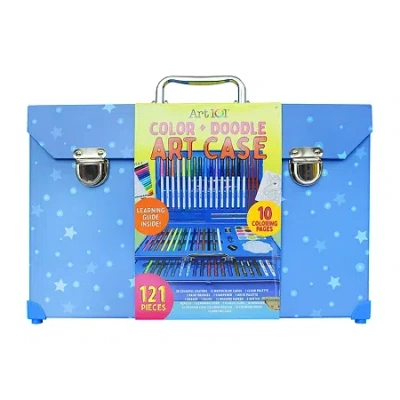 Art 101 Usa Art 101 121-piece Color And Doodle Patterned Art Case In Multi