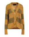 Art 259 Design By Alberto Affinito Art259design Woman Cardigan Marigold Size S Acrylic, Alpaca Wool, Wool In Yellow