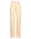 Art 259 Design By Alberto Affinito Art259design Woman Pants Sand Size M Viscose, Virgin Wool, Elastane In Beige