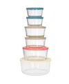 Art & Cook 12-piece Glass Food Storage Container Set In Multi