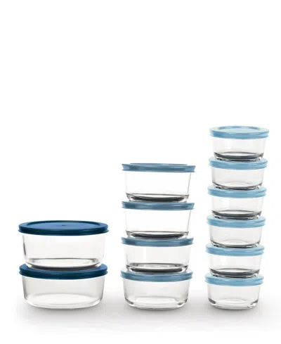 Art & Cook 24 Pc Glass Containers In Light Blue