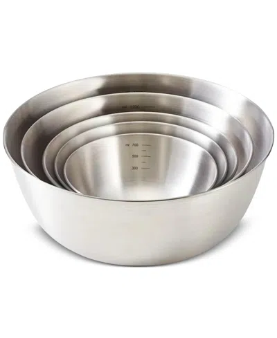 Art & Cook 5-piece Nesting Stainless Steel Bowl Set In Silver