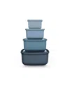 Art & Cook 8-pc. Rectangle Bowl Set With Lids In Blue