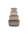 Art & Cook 8-pc. Rectangle Bowl Set With Lids In Brown