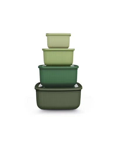 Art & Cook 8-pc. Rectangle Bowl Set With Lids In Green