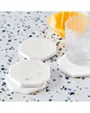 Art & Cook Art And Cook Set Of 4 Marble Coasters In White