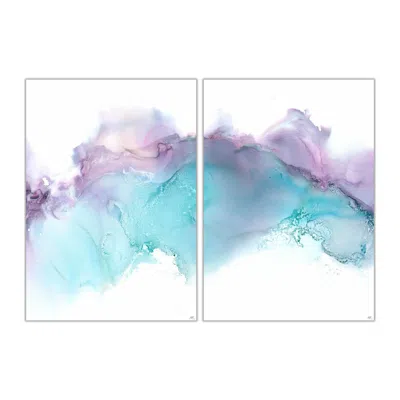 Art By Affie Blue / Pink / Purple Restore - A3 Fine Art Print Pair In Blue/pink/purple