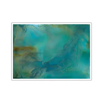 Art By Affie Green / Blue Entwine - A4 Fine Art Print In Green/blue
