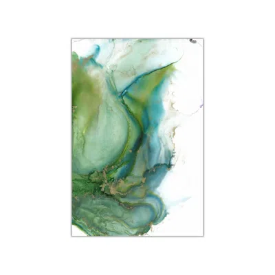Art By Affie Green Peacock - A3 Fine Art Print In Green/gold