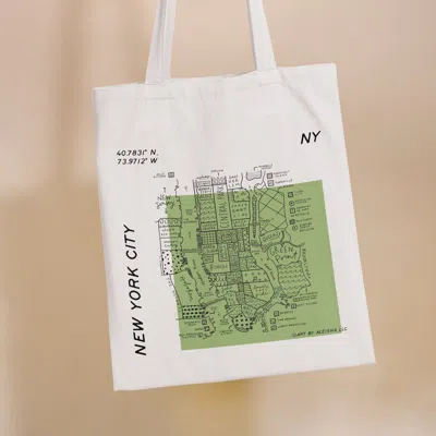 Art By Aleisha New York City Map Tote In White