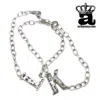 Art By Amy Labbe K Initial Necklace In Brushed Silver In Multi