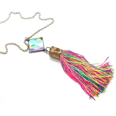 Art By Amy Labbe Spring Ab Tassel Necklace In Multi