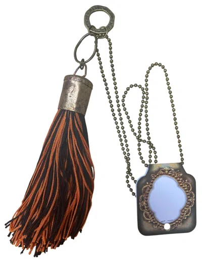 Art By Amy Labbe Tassel Necklace In Orange Multi