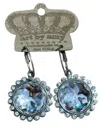 Art By Amy Labbe Women's Crystal Circle Earrings In Silver In Silver
