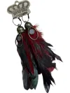 Art By Amy Labbe Women's Feathered Earrings In Red & Green In Red