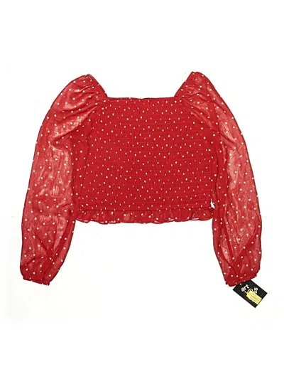 Pre-owned Art Class Kids' 3/4 Sleeve Blouse In Red