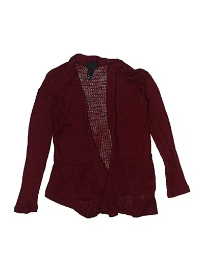 Pre-owned Art Class Kids' Cardigan Sweater In Burgundy