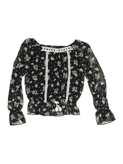 Pre-owned Art Class Kids' Long Sleeve Blouse In Black