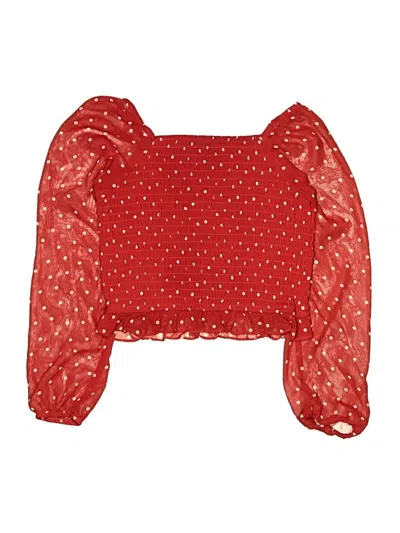 Pre-owned Art Class Kids' Long Sleeve Blouse In Red
