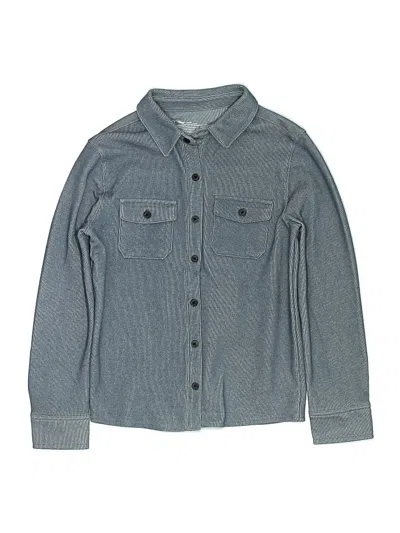 Pre-owned Art Class Kids' Long Sleeve Button Down Shirt In Blue