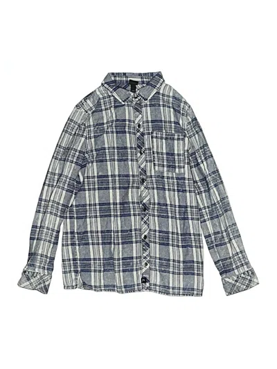 Pre-owned Art Class Kids' Long Sleeve Button Down Shirt In Blue
