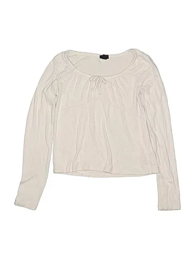 Pre-owned Art Class Kids' Long Sleeve Top Ivory Scoop Neck Tops