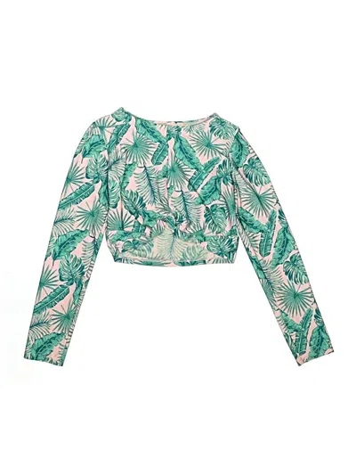 Pre-owned Art Class Kids' Rash Guard In Green