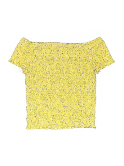 Pre-owned Art Class Kids' Short Sleeve Blouse In Yellow