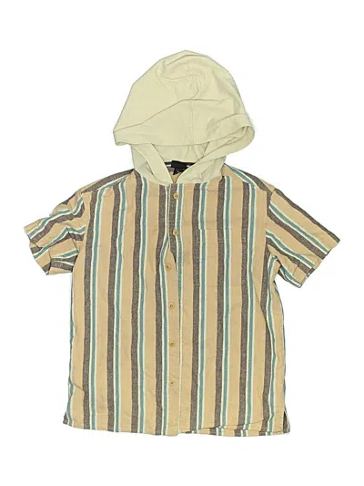 Pre-owned Art Class Kids' Short Sleeve Top Tan Tops In Brown