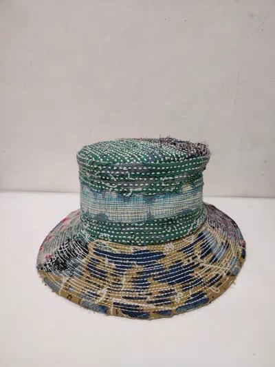 Pre-owned Art Comes First X Custom Made Distressed Patchwork Bucket Hats Boro Inspired In Mix
